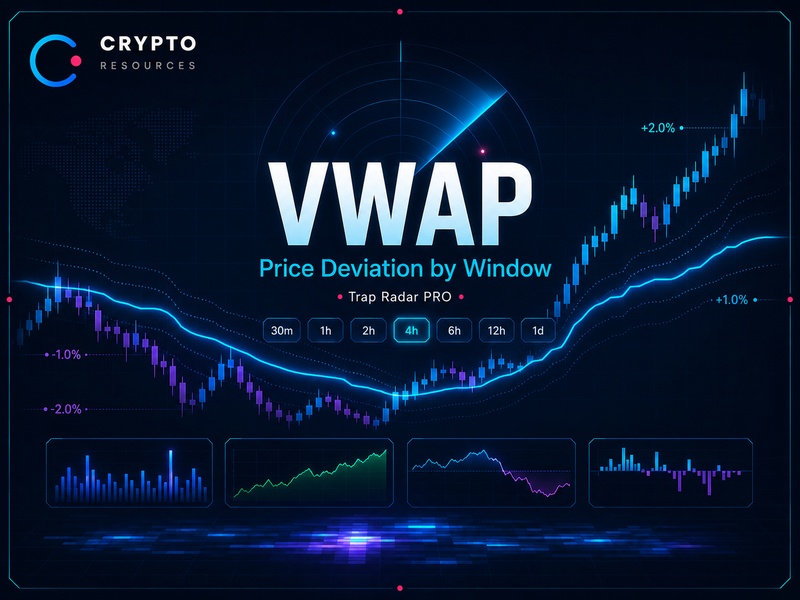 VWAP in Trap Radar PRO: How to Read Price Deviation in a Selected Window